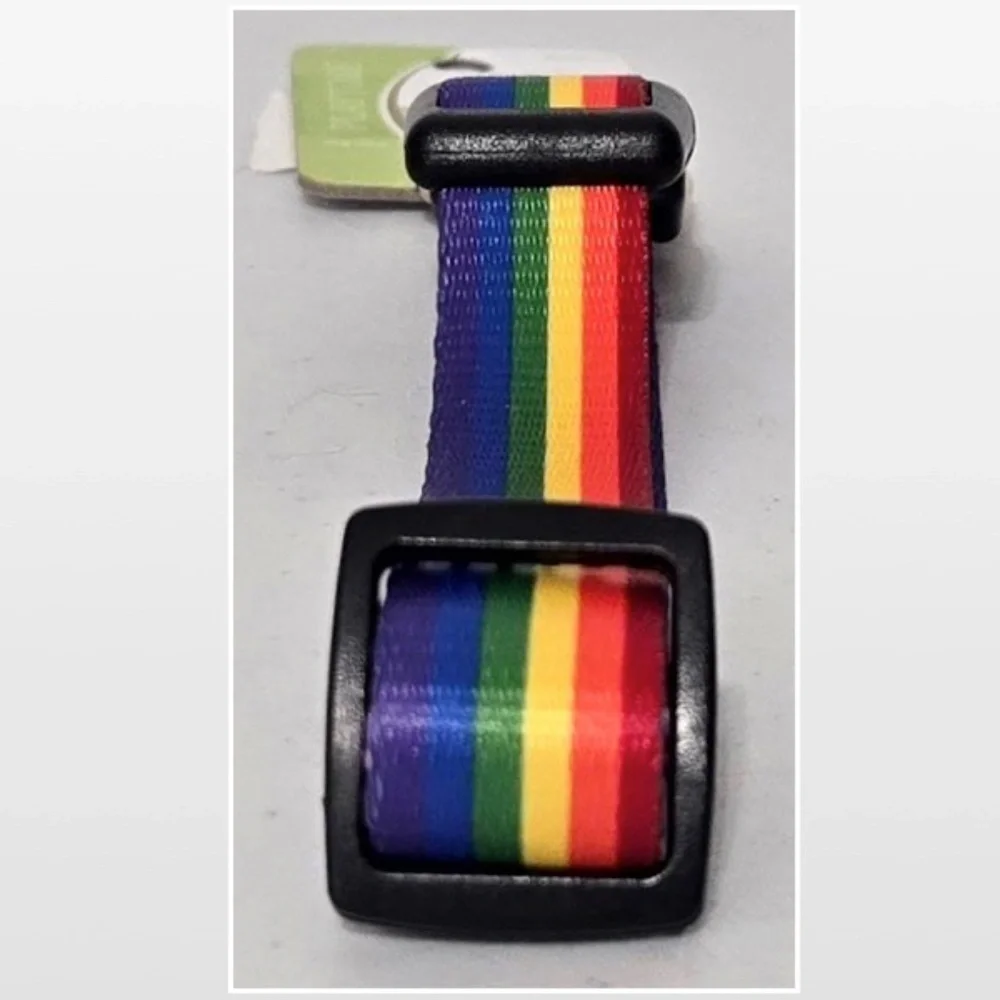 New Pet Dog Collar Adjustable Pet Animal Rainbow Pride NWT